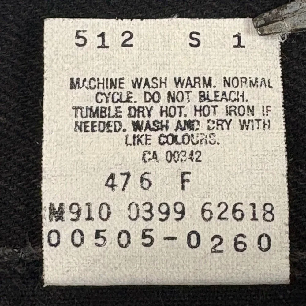 Vintage 1999 Levis 505 Solid Black Jeans No Labels Rare Button 217 Canada 32x32